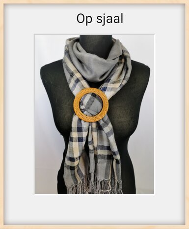 Onhandig vasthoudend Mart Sjaal ring-bamboe look-handige ring om een sjaal/omslagdoek vast te zetten  zonder gaatjes maken. - Import & Groothandel Lili