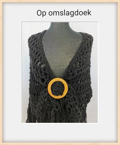 Sjaal ring-bamboe look-handige ring om een sjaal/omslagdoek vast te zetten zonder gaatjes maken.