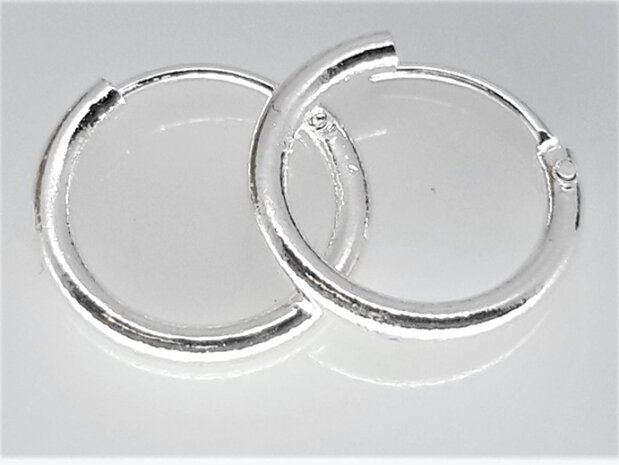 Ohrringen, Ø 10 mm, 925 Silber