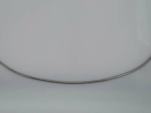 Edelstaal Ronde slangenketting, L 45 cm