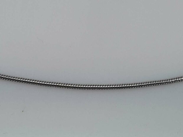 Edelstaal Ronde slangenketting, L 45 cm