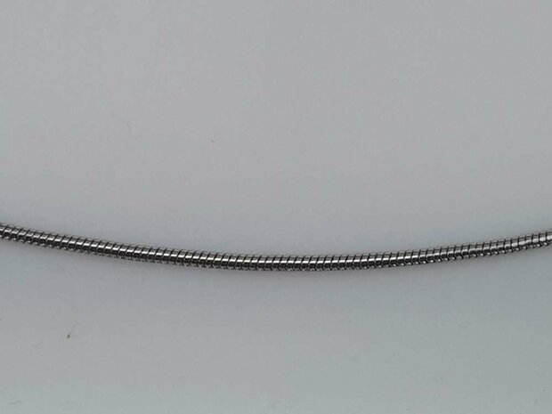 Edelstaal Ronde slangenketting, L 70 cm