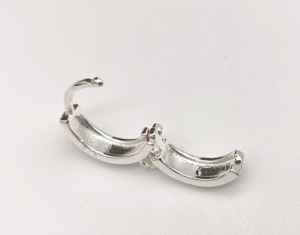 925 - versilbert - Ohrringe - Creolen - 5 Paar - De Luxe - Zur Herstellung sehr luxuriöser eigener kreativer Ohrringe