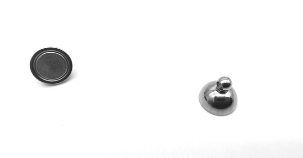 Edelstahl 5 x Magnetverschluss - rund Silber - Ø 8 mm - Schmuckverschluss - Magnetverschluss.