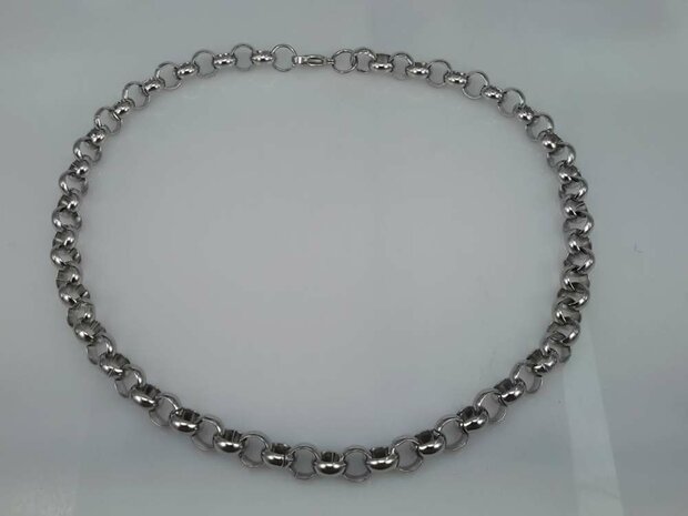 Jasseron schakel ketting RVS Edelstaal L 45cm  x 7 mm