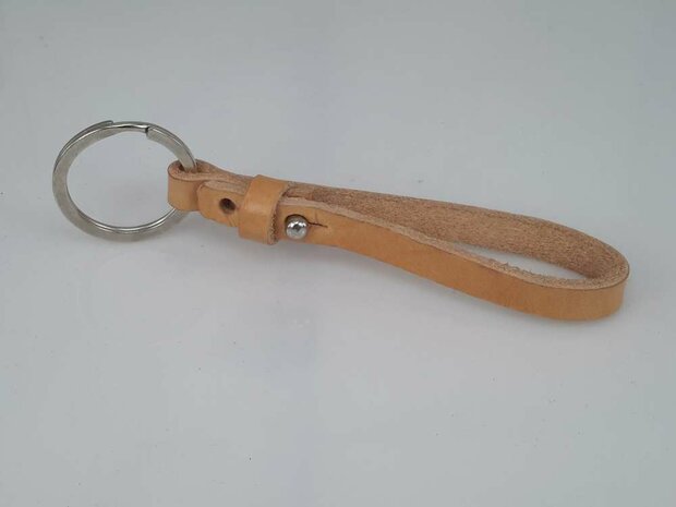 Sleutelhanger leren Riem, beige