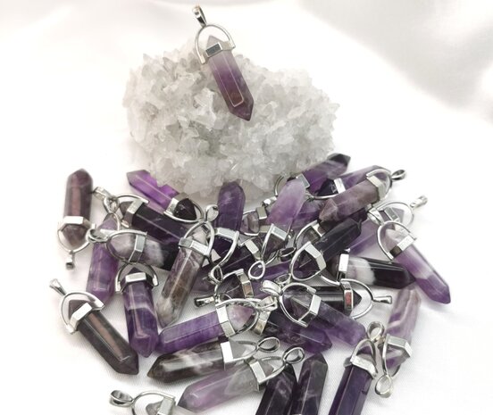 Amethyst, Edelsteinhänger, Obeliskenpendel