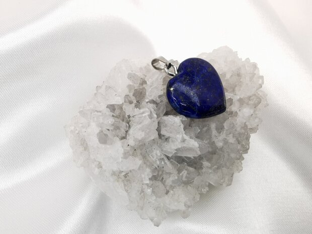 Anhänger, Lapislazuli herz, quarz edelstein