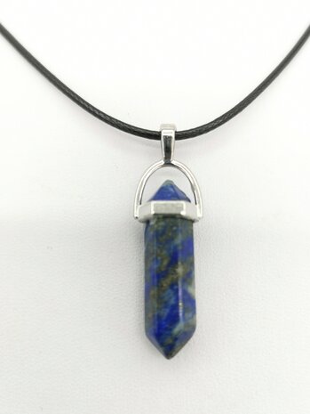 Kette mit Lapislazuli, Pegel-Edelstein-Anhänger,