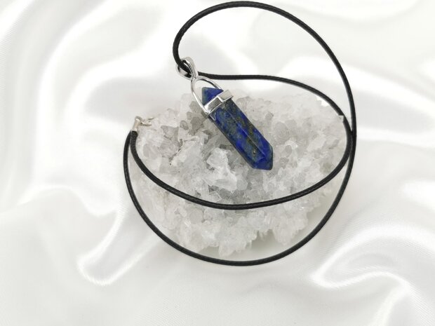 Kette mit Lapislazuli, Pegel-Edelstein-Anhänger,