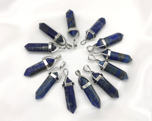 Kette mit Lapislazuli, Pegel-Edelstein-Anhänger,