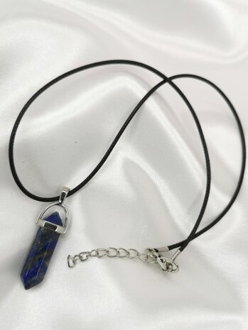 Ketting met Lapis lazuli, pegel edelsteen hanger, 