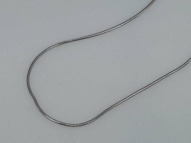 Edelstaal Ronde slangenketting, L 70 cm