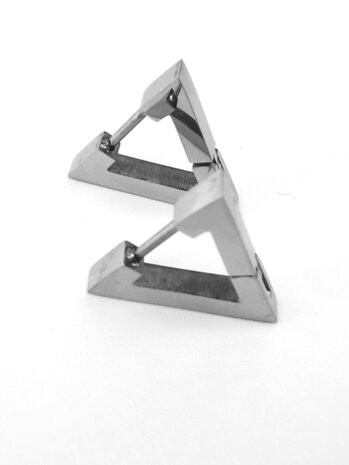 Dreieck - Ohrringe - silberfarben - Edelstahl