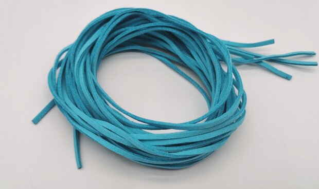 Wildlederband in 5 Farben - 150 cm x 3 mm Dicke - zur Herstellung von Schmuck wie Halskette, Armband oder anderem Zweck.