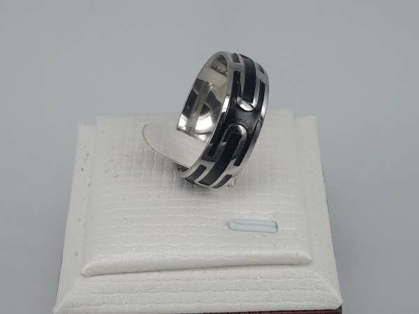 Edelstaal Ringen, bol, zwart -I-