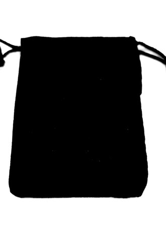 Luxus-Samt-Schmuckbeutel schwarz mit Nylonkordel, h12, pro 50