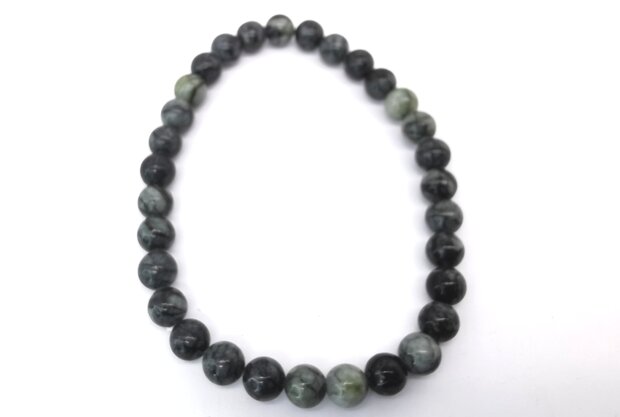 Grüner Jaspis– 6 mm Perlenarmband