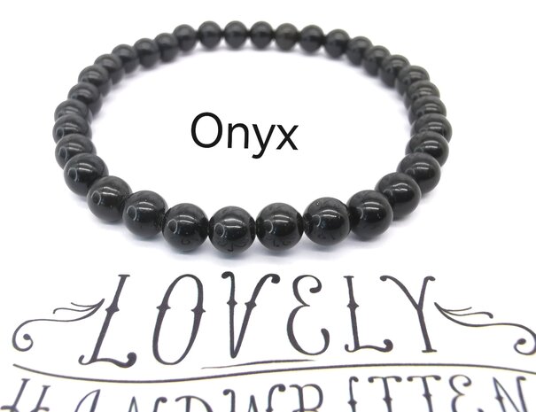 Onyx – 6mm Kralen Armband