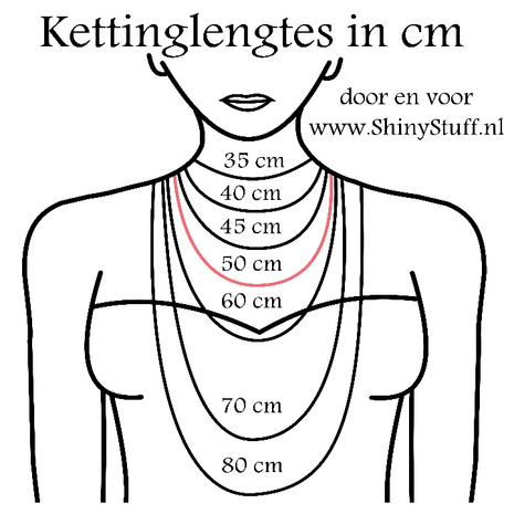 Edelstaal schakel ketting motief schakel