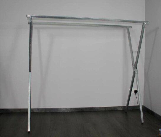 Klaprek, kledingrek l 150cm dubbele draagstang, Markt, Braderie