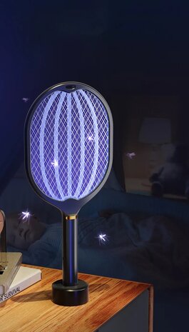 Elektrische Fliegenklatsche/-fänger, UV-LED-Lampe, stehend, handgehalten und hangend, usb