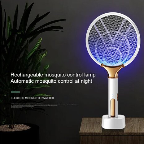 Rotkupfer Elektrische Fliegenklatsche/-fänger, UV-LED-Lampe, handgehalten und stehend, usb