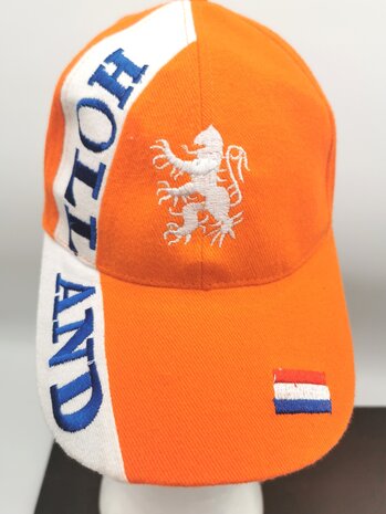 Oranje Holland baseball caps, per 6