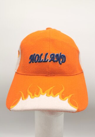 Oranje Holland baseball caps, per 6