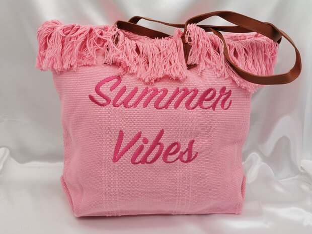 Ibiza / bohemian style Shopping - schouder - Strandtas in 3 kleur.