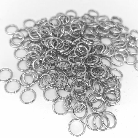 916L Metallfarbener offener Ring aus Edelstahl Ø 10 mm x D1.2