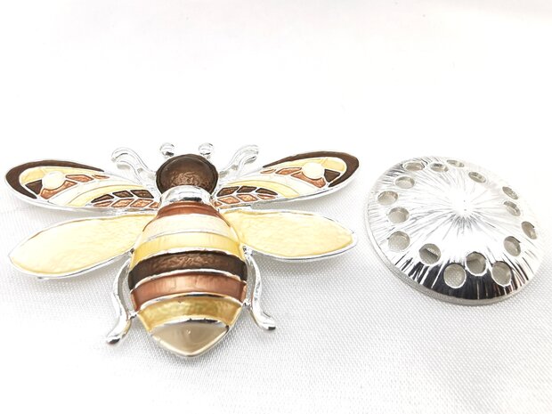 Magnetbrosche - 3D - Bienen - Gelb/Braun - zum Verschließen von Schal, Schal und Strickjacke.