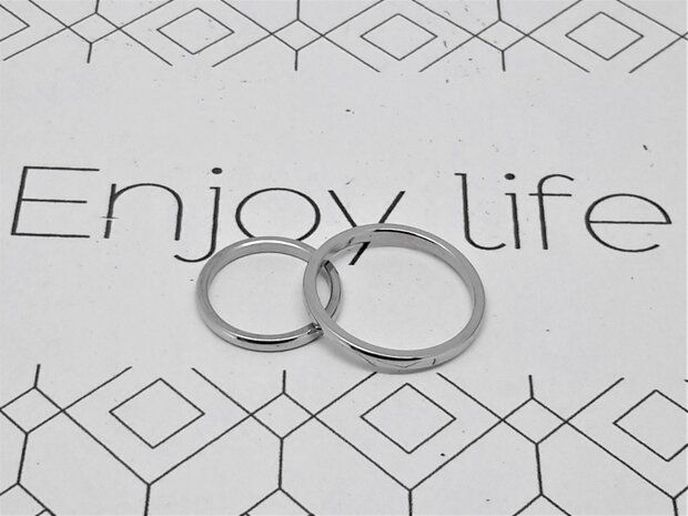 RVS Ringen, rond, glad als minimalist ring-pinkring-kinderen ring