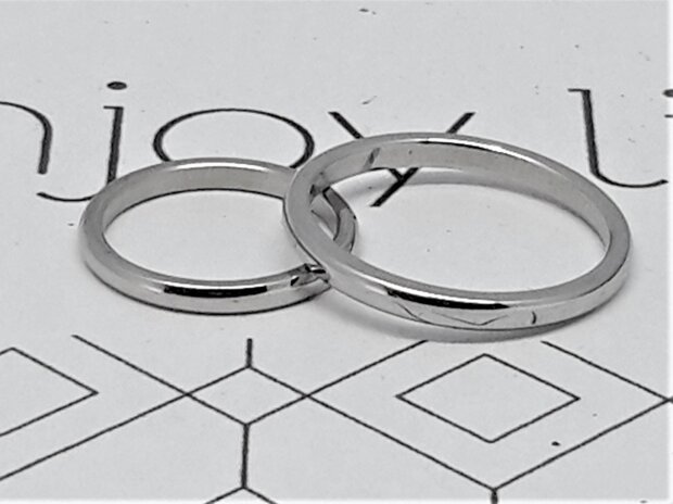 RVS Ringen, rond, glad als minimalist ring-pinkring-kinderen ring