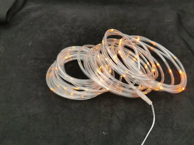 Ledlooplichtslang, 100 leds, 10 meter, 8 progamma’s, IP44. voor binnen en buiten