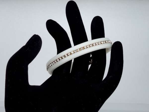 Siliconen armband met strass, 11 kleuren