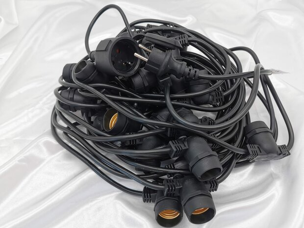 Party Kabel, 10 mtr, 18 fassungen, kupplung