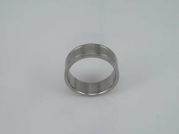 Edelstahl Ringe, 2 feine bahne