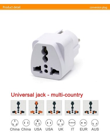 230V Netstecker-adaptor China->EU