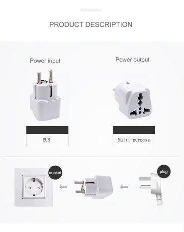 230V Netstecker-adaptor China->EU