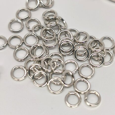 Offener Ring, Ø 4 mm, antik silberfarben, pro 300