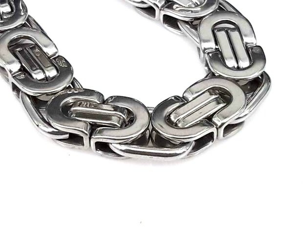 Edelstahl König Bracelet & Necklace, Motiv glied. Armband in zwei Längen erhältlich.