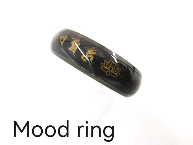 Edelstahl, Mood-Ring, ändert die Farbe. Karton 36 Stück.