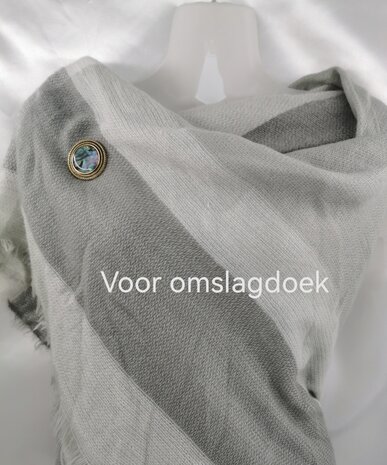 Magnet, Brosche, Perlmutt rund, silberfarben zum Verschlie&szlig;en von Schal, Schal und Strickjacke.