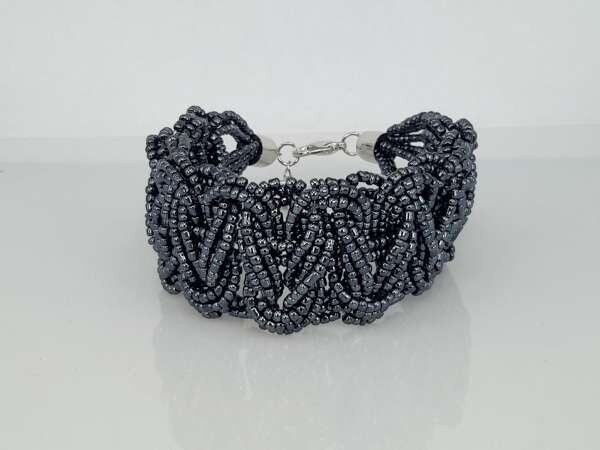 Bohemien style handgemaakte gevlochten kralen armband, per 6 stuks