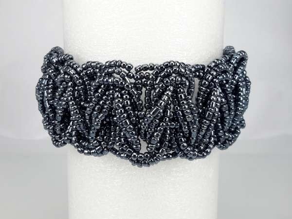 Bohemien style handgemaakte gevlochten kralen armband, per 6 stuks