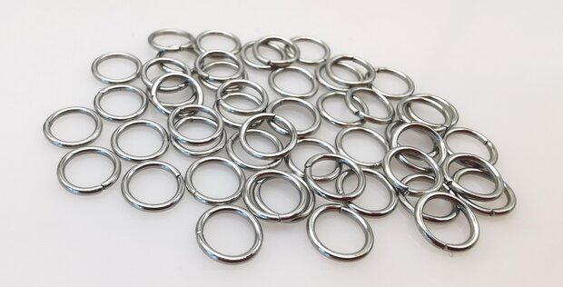 100 Stück Edelstahl offene Ringe Ø 8 x D 1 mm Schmuckherstellung - Schmuckaugen