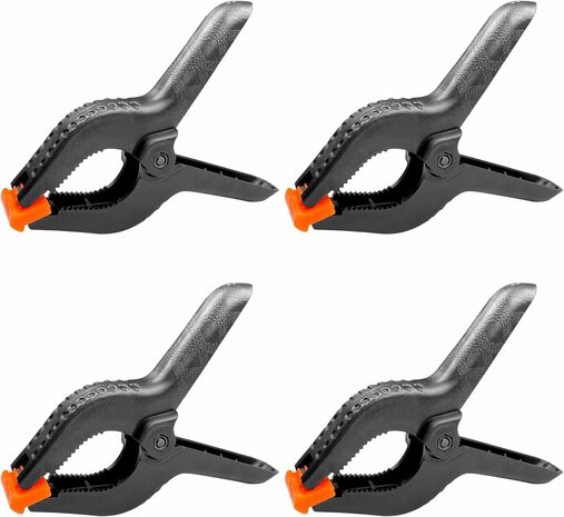6" krachtige kunststof veerklem, marktklem, zeilklem, marktkraam, zwart