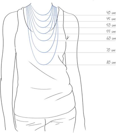 Edelstahl Goldfarbene Halskette aus gedrehter Kordel, L&auml;nge 60 cm