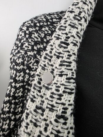 Magneet - broche - Design - Moeder en kind - Antiek zilverkleur - Ø 4.5 cm 